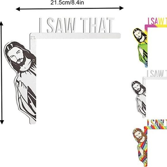 Door Frame Jesus I Saw That, Creative Funny Door Corner Hanger, Home Decor - Picture 6 of 7